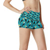 Toucan Parrot Pattern Print High Waisted Spandex Shorts-JTAMIGO.COM