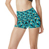 Toucan Parrot Pattern Print High Waisted Spandex Shorts-JTAMIGO.COM