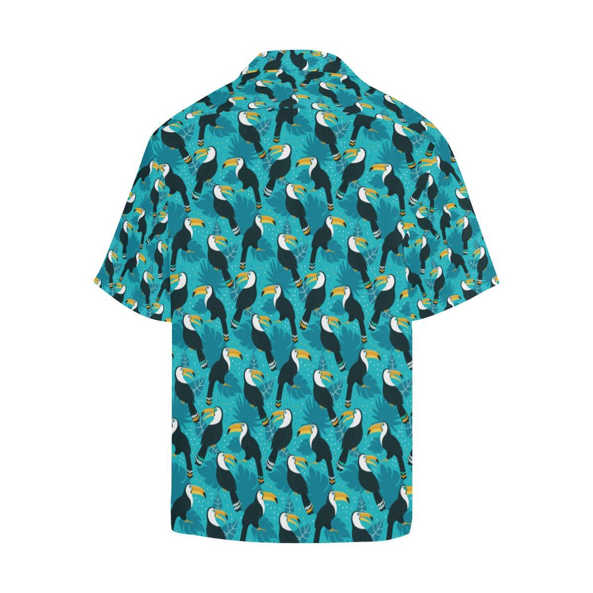 Toucan Parrot Pattern Print Men Aloha Hawaiian Shirt