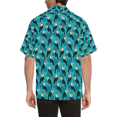 Toucan Parrot Pattern Print Men Aloha Hawaiian Shirt