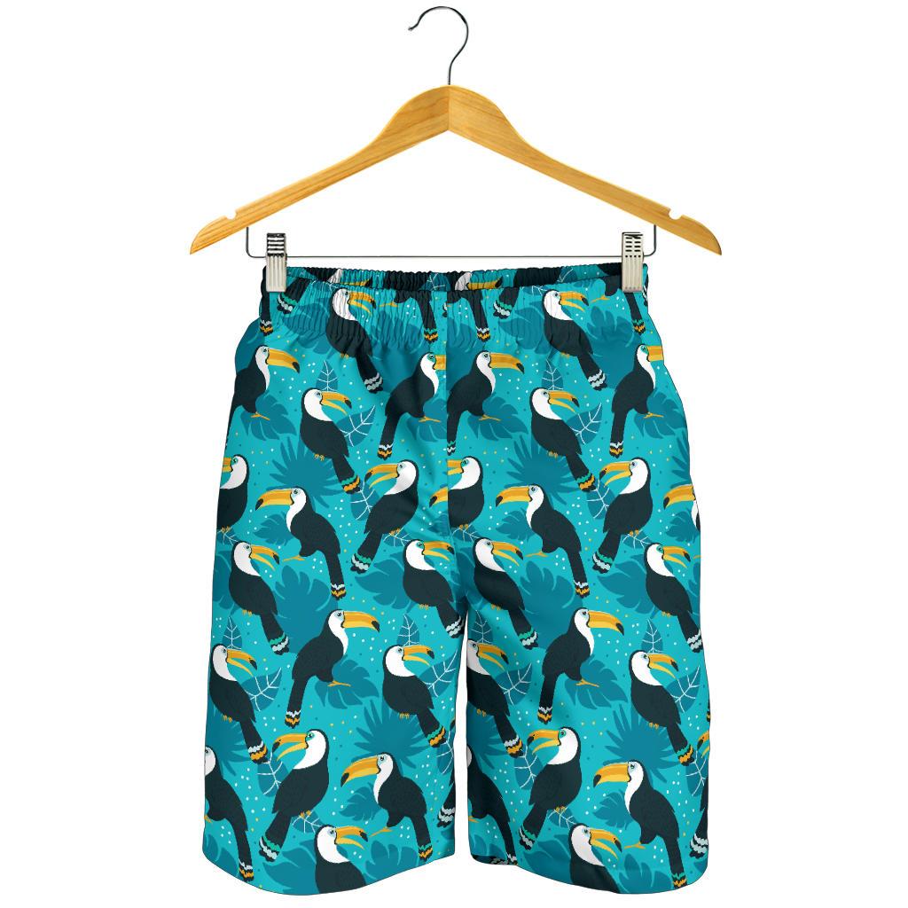Toucan Parrot Pattern Print Mens Shorts-JTAMIGO.COM