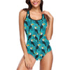 Toucan Parrot Pattern Print One Piece Swimsuit-JTAMIGO.COM