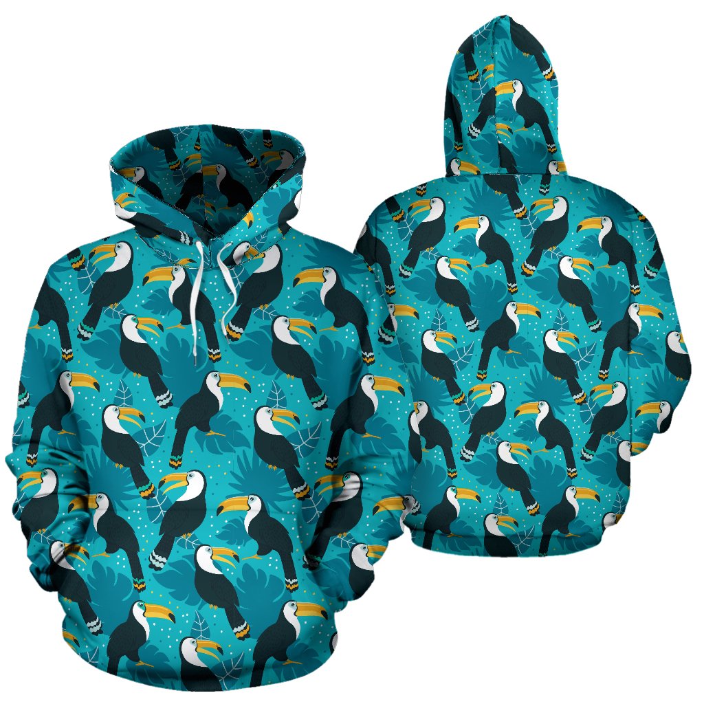 Toucan Parrot Pattern Print Pullover Hoodie