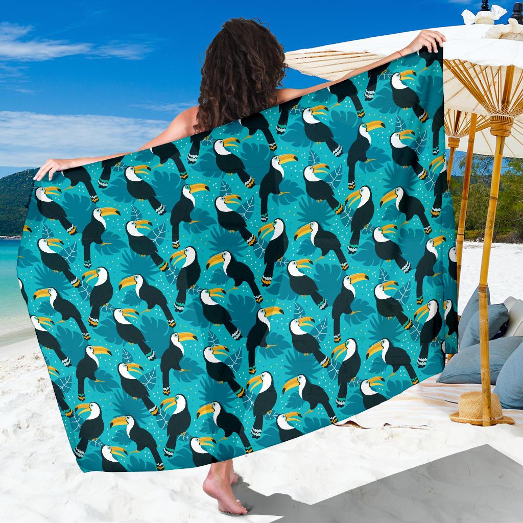 Toucan Parrot Pattern Print Sarong Pareo Wrap