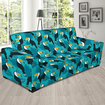 Toucan Parrot Pattern Print Sofa Slipcover-JTAMIGO.COM