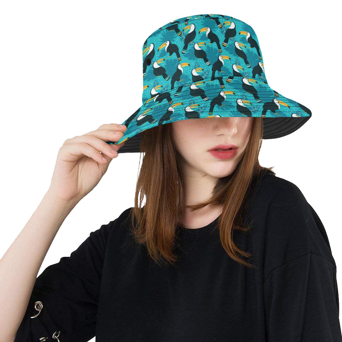 Toucan Parrot Pattern Print Unisex Bucket Hat