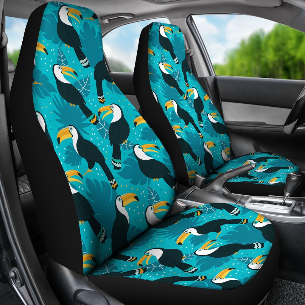Toucan Parrot Pattern Print Universal Fit Car Seat Covers