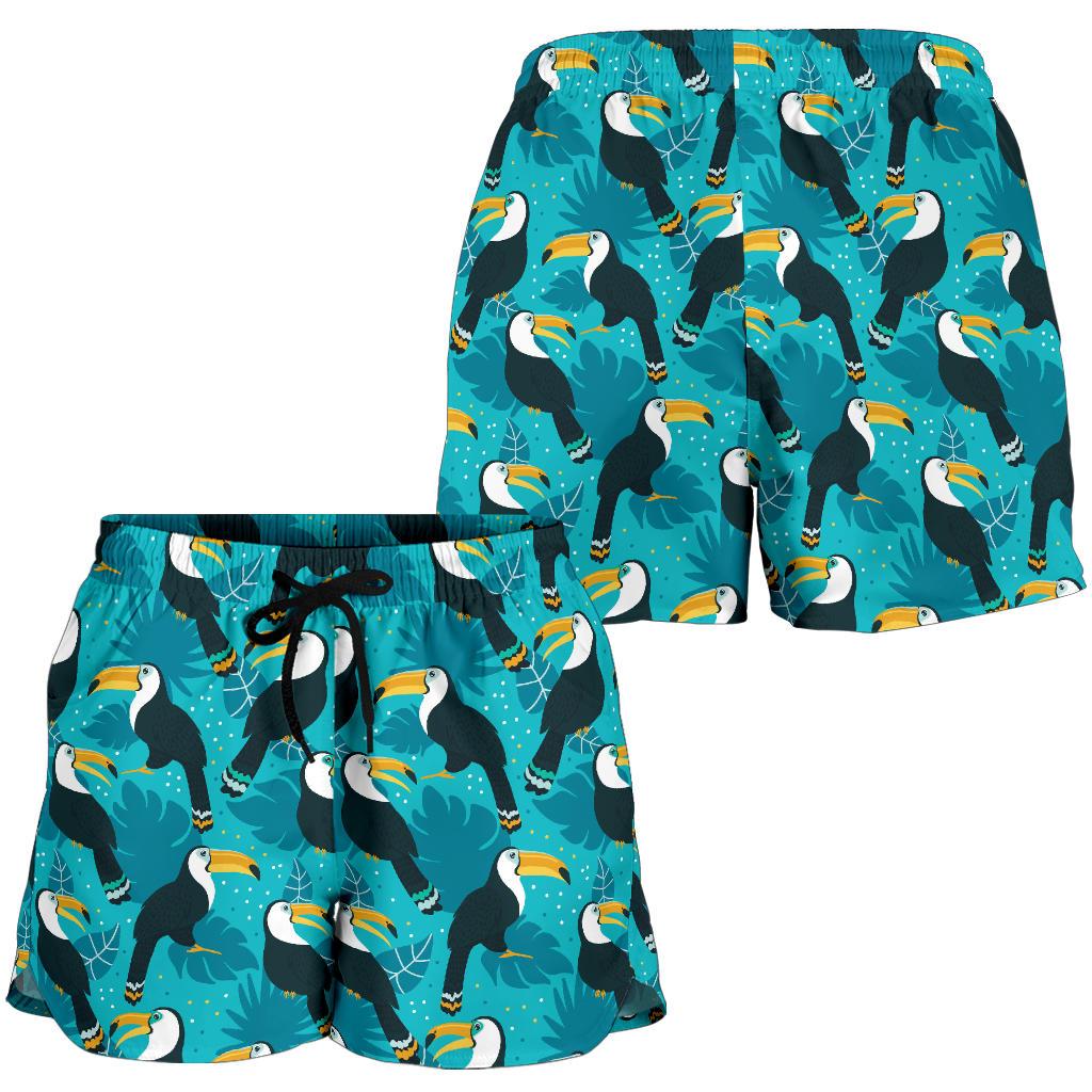 Toucan Parrot Pattern Print Women Shorts-JTAMIGO.COM