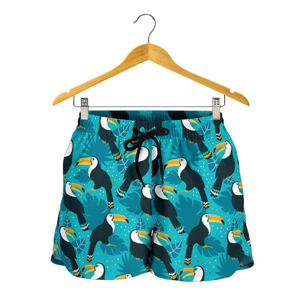 Toucan Parrot Pattern Print Women Shorts-JTAMIGO.COM
