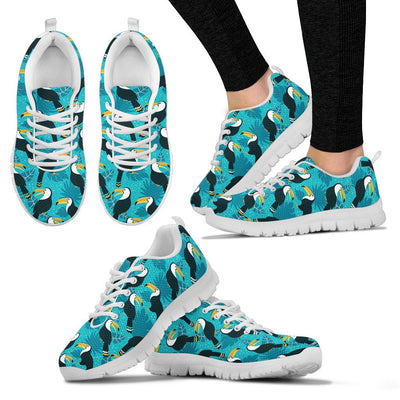 Toucan Parrot Pattern Print Women Sneakers Shoes