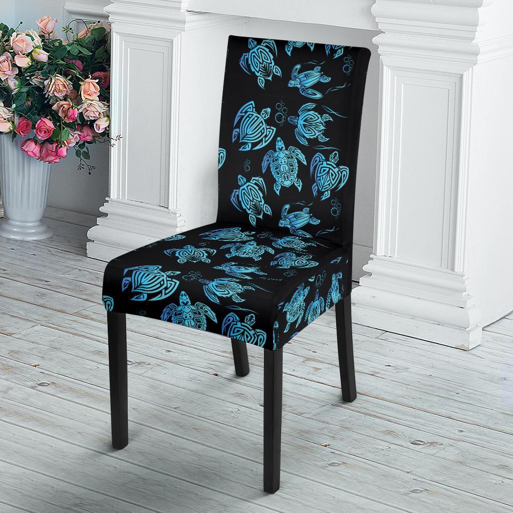 Tribal Turtle Polynesian Themed Design Dining Chair Slipcover-JTAMIGO.COM
