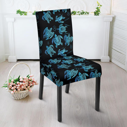 Tribal Turtle Polynesian Themed Design Dining Chair Slipcover-JTAMIGO.COM