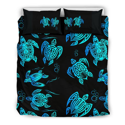 Tribal Turtle Polynesian Themed Design Duvet Cover Bedding Set