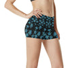 Tribal Turtle Polynesian Themed Design High Waisted Spandex Shorts-JTAMIGO.COM