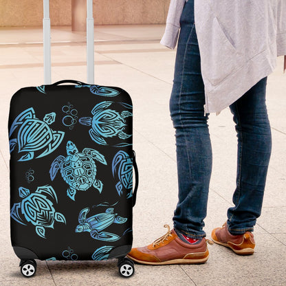 Tribal Turtle Polynesian Themed Design Luggage Cover Protector