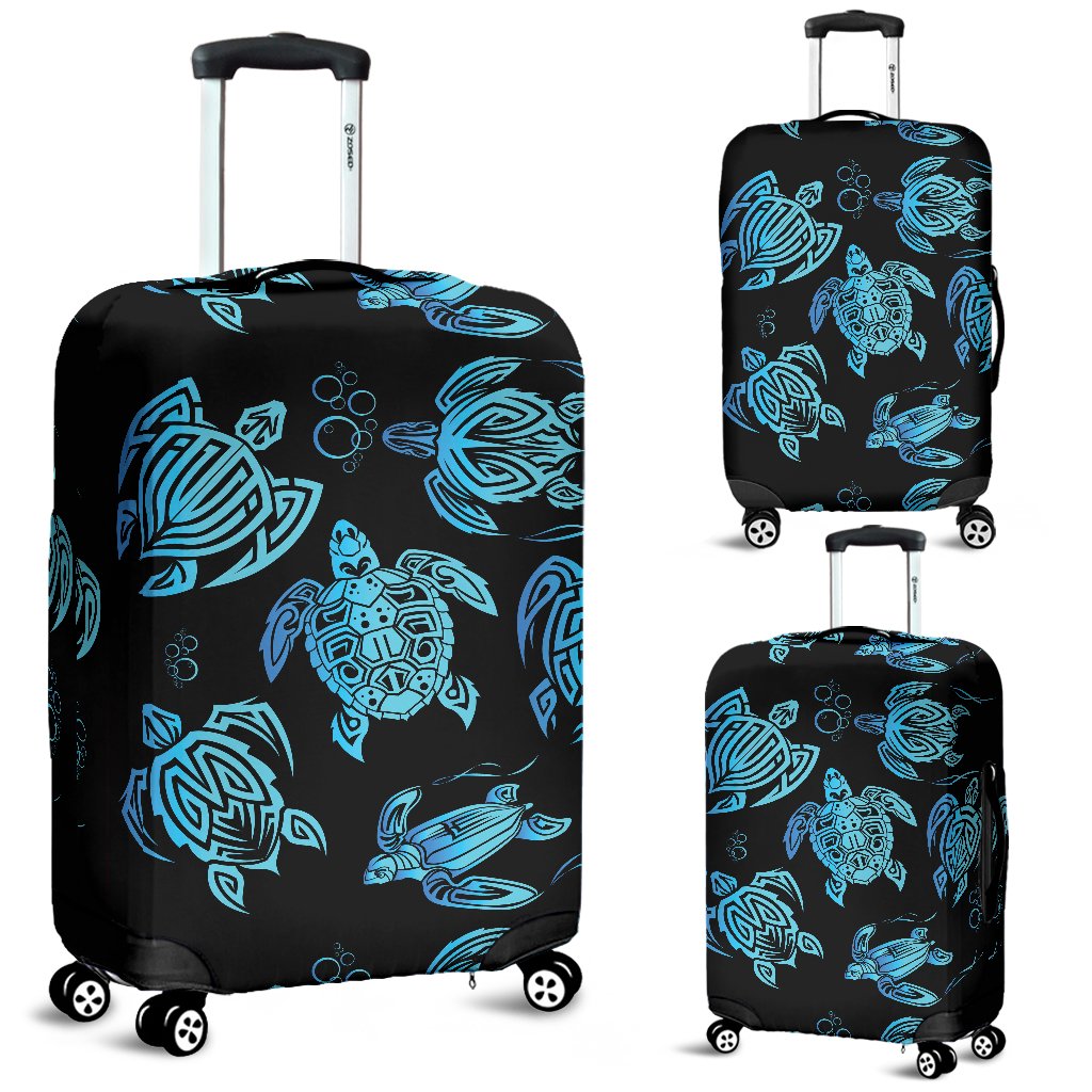 Tribal Turtle Polynesian Themed Design Luggage Cover Protector