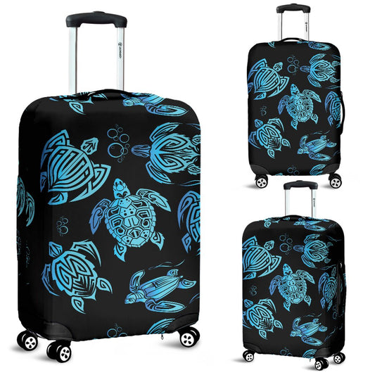 Tribal Turtle Polynesian Themed Design Luggage Cover Protector