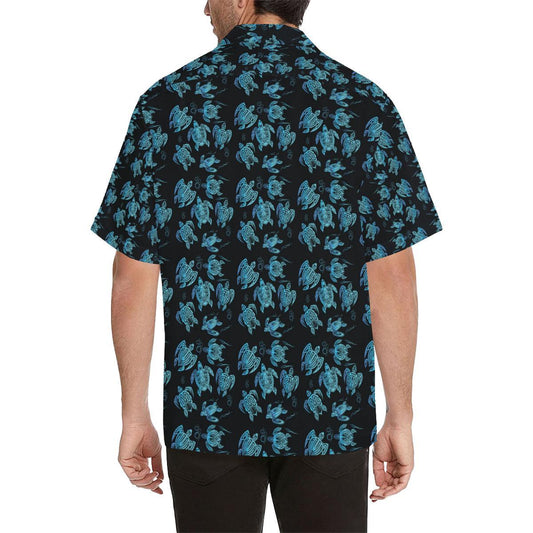 Tribal Turtle Polynesian Themed Design Men Aloha Hawaiian Shirt