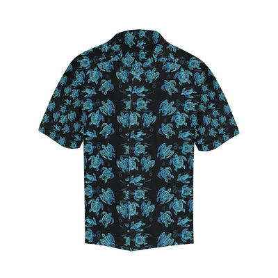 Tribal Turtle Polynesian Themed Design Men Aloha Hawaiian Shirt
