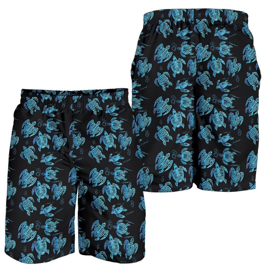 Tribal Turtle Polynesian Themed Design Mens Shorts-JTAMIGO.COM