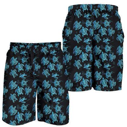 Tribal Turtle Polynesian Themed Design Mens Shorts-JTAMIGO.COM