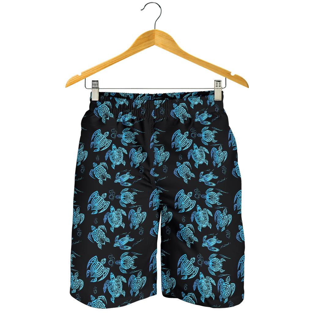 Tribal Turtle Polynesian Themed Design Mens Shorts-JTAMIGO.COM