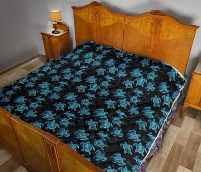 Tribal Turtle Polynesian Themed Design Premium Quilt-JTAMIGO.COM
