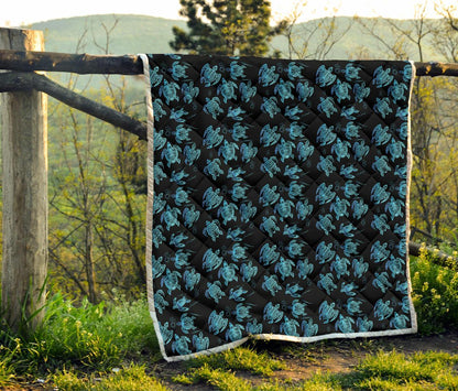 Tribal Turtle Polynesian Themed Design Premium Quilt-JTAMIGO.COM
