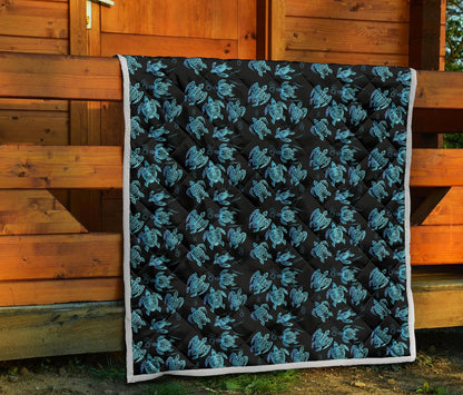 Tribal Turtle Polynesian Themed Design Premium Quilt-JTAMIGO.COM