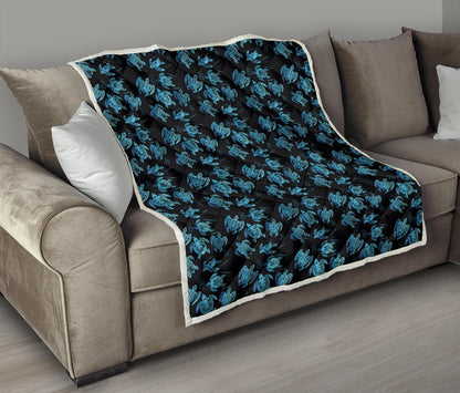 Tribal Turtle Polynesian Themed Design Premium Quilt-JTAMIGO.COM