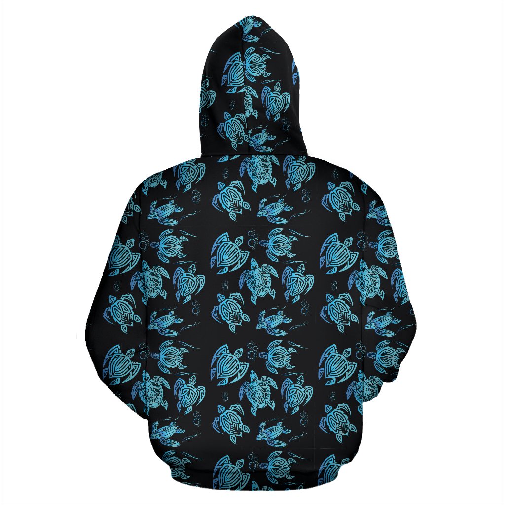 Tribal Turtle Polynesian Themed Design Pullover Hoodie