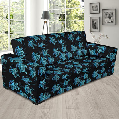 Tribal Turtle Polynesian Themed Design Sofa Slipcover-JTAMIGO.COM