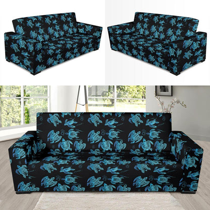 Tribal Turtle Polynesian Themed Design Sofa Slipcover-JTAMIGO.COM