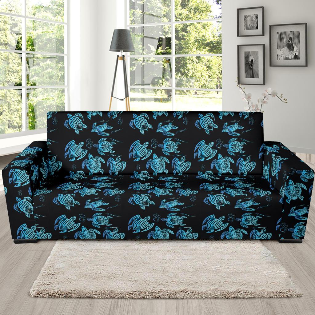 Tribal Turtle Polynesian Themed Design Sofa Slipcover-JTAMIGO.COM