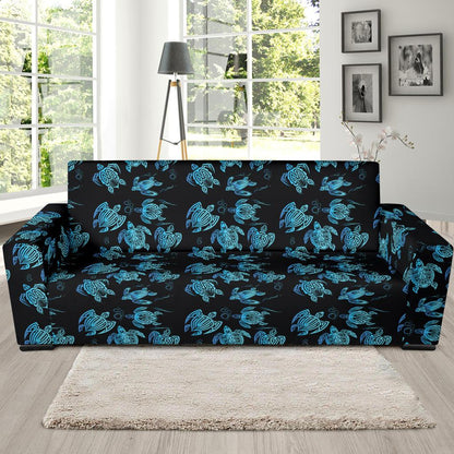 Tribal Turtle Polynesian Themed Design Sofa Slipcover-JTAMIGO.COM