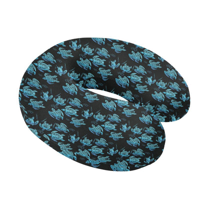 Tribal Turtle Polynesian Themed Design U-Shaped Travel Neck Pillow-JTAMIGO.COM