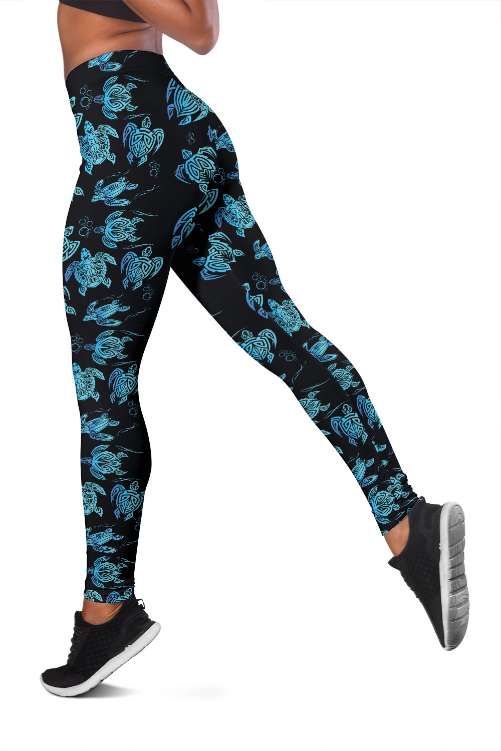 Tribal Turtle Polynesian Themed Design Women Leggings