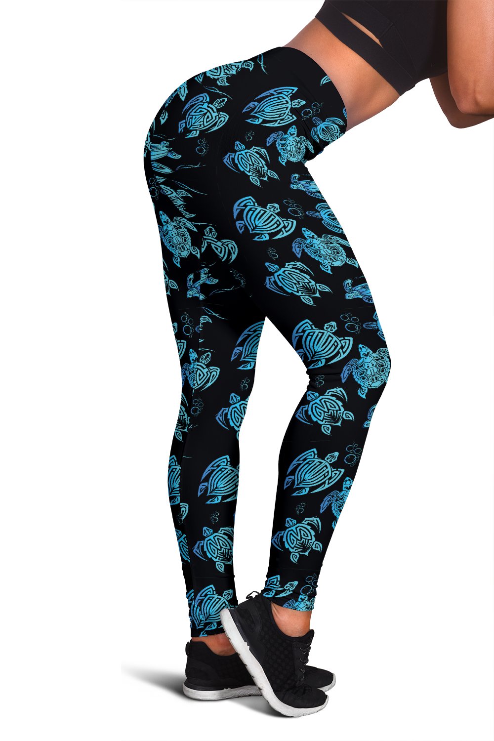 Tribal Turtle Polynesian Themed Design Women Leggings