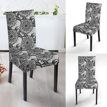 Tribal Turtle Polynesian Themed Print Dining Chair Slipcover-JTAMIGO.COM