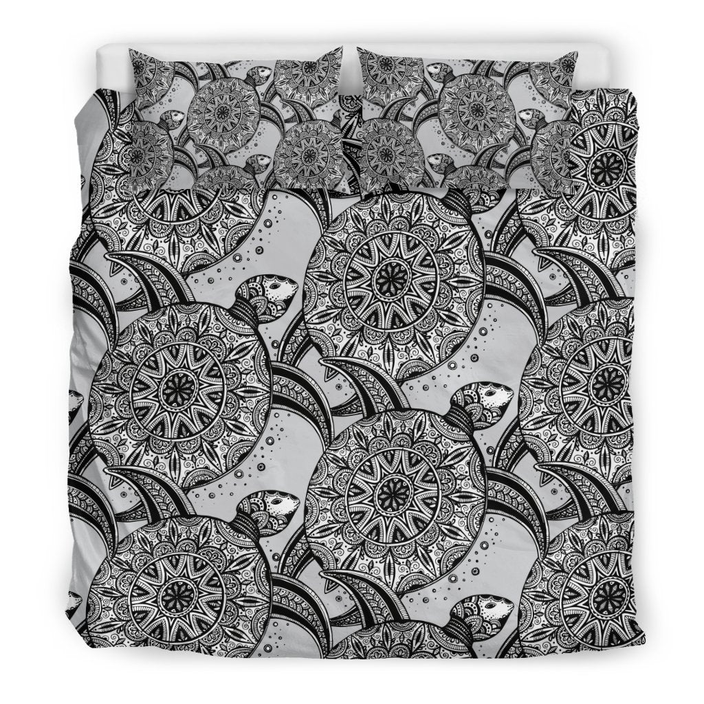 Tribal Turtle Polynesian Themed Print Duvet Cover Bedding Set