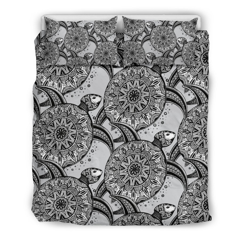 Tribal Turtle Polynesian Themed Print Duvet Cover Bedding Set