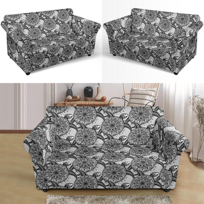 Tribal Turtle Polynesian Themed Print Loveseat Slipcover-JTAMIGO.COM
