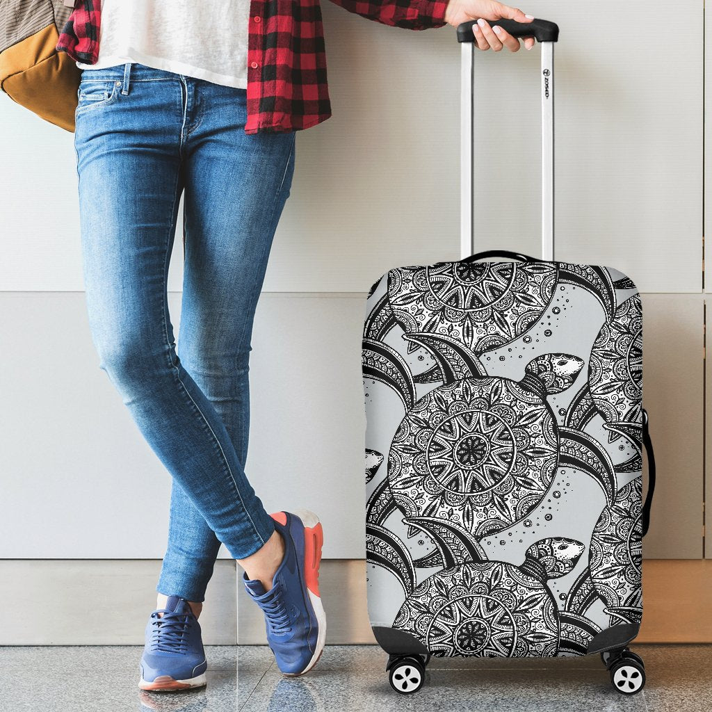Tribal Turtle Polynesian Themed Print Luggage Cover Protector