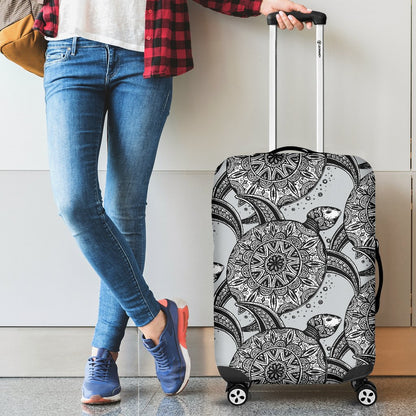 Tribal Turtle Polynesian Themed Print Luggage Cover Protector