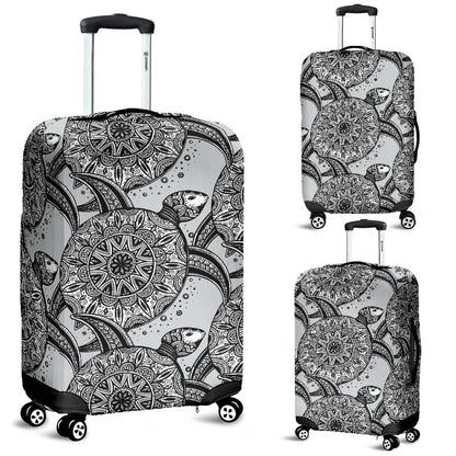 Tribal Turtle Polynesian Themed Print Luggage Cover Protector