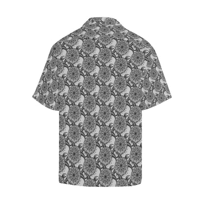 Tribal Turtle Polynesian Themed Print Men Aloha Hawaiian Shirt