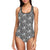 Tribal Turtle Polynesian Themed Print One Piece Swimsuit-JTAMIGO.COM