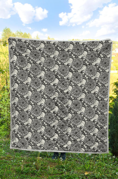 Tribal Turtle Polynesian Themed Print Premium Quilt-JTAMIGO.COM