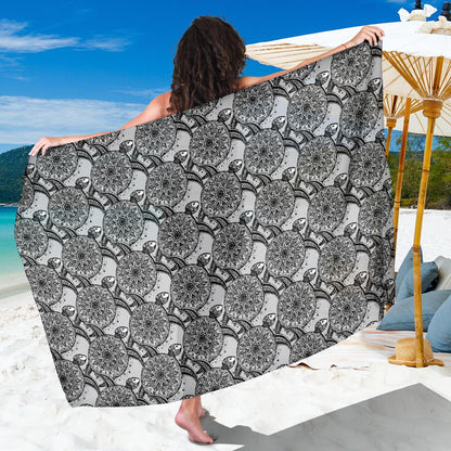 Tribal Turtle Polynesian Themed Print Sarong Pareo Wrap