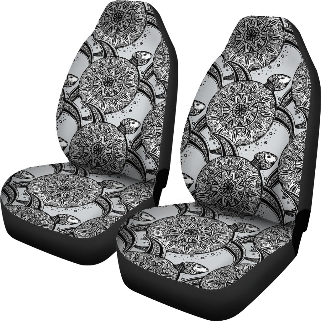 Tribal Turtle Polynesian Themed Print Universal Fit Car Seat Covers
